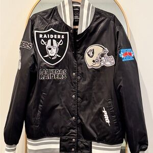 Las Vegas Raiders Black Football Varsity Jacket